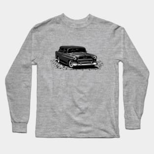 Black 55 Chevy Nomad Long Sleeve T-Shirt